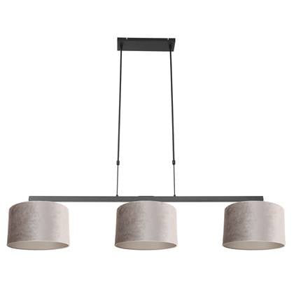 Steinhauer - hanglamp - Stang - zwart - metaal velours stof - grote