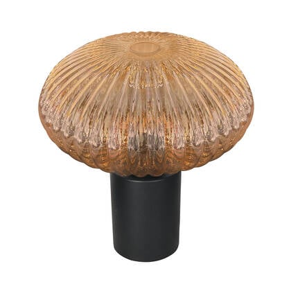 Steinhauer - tafellamp - Bloeba - amberkleurig - glas kunststof