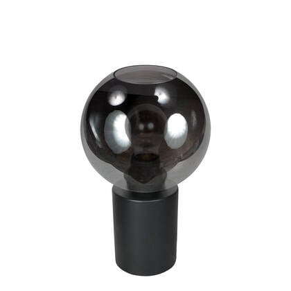 Steinhauer - tafellamp - Bloeba - zwart - glas metaal - Ø 15cm - E27