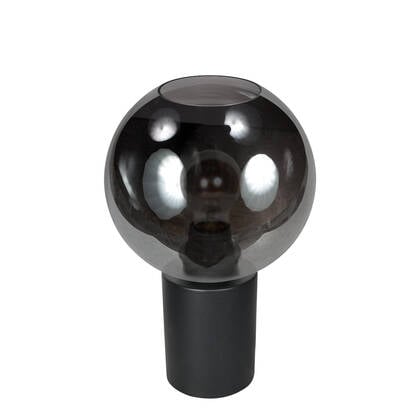 Steinhauer - tafellamp - Bloeba - zwart - glas metaal - Ø 20cm - E27