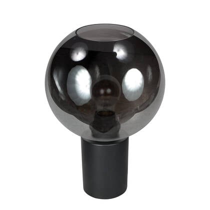 Steinhauer - tafellamp - Bloeba - zwart - glas metaal - Ø 25cm - E27