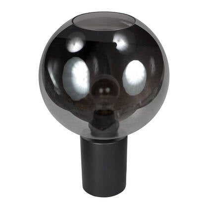 Steinhauer - tafellamp - Bloeba - zwart - glas metaal - Ø 30cm - E27