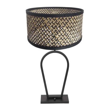 Steinhauer - tafellamp - Stang - zwart - bamboe metaal - Ø 40cm - E27