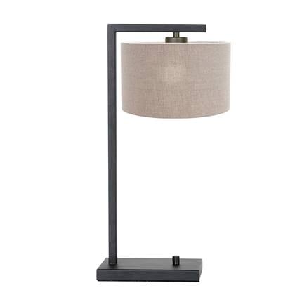 Steinhauer - tafellamp - Stang - zwart - linnen metaal - schemerlamp