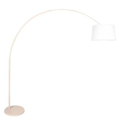 Steinhauer - vloerlamp - Sparkled Light - beige wit - linnen metaal -