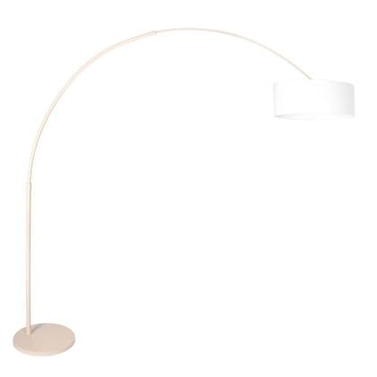 Steinhauer - vloerlamp - Sparkled Light - beige wit - linnen metaal -