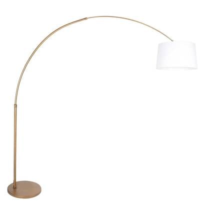 Steinhauer - vloerlamp - Sparkled Light - brons wit - linnen metaal -