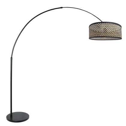 Steinhauer - vloerlamp - Sparkled Light - zwart - bamboe metaal -