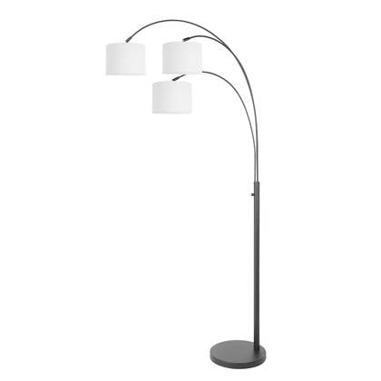 Steinhauer - vloerlamp - Sparkled Light - zwart - linnen metaal -
