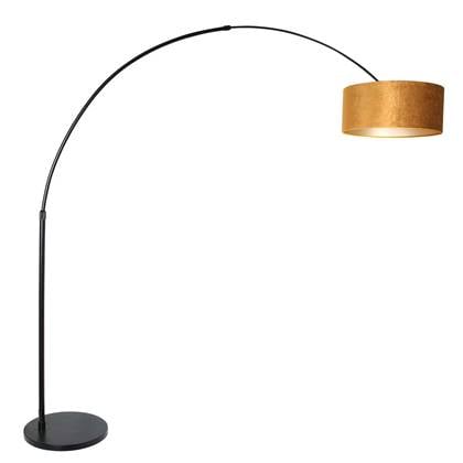Steinhauer - vloerlamp - Sparkled Light - zwart - metaal velours stof