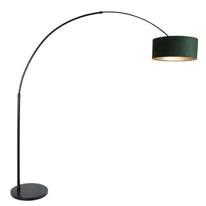 Steinhauer - vloerlamp - Sparkled Light - zwart - metaal velours stof