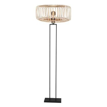 Steinhauer - vloerlamp - Stang - zwart - bamboe metaal - Ø 50cm - E27