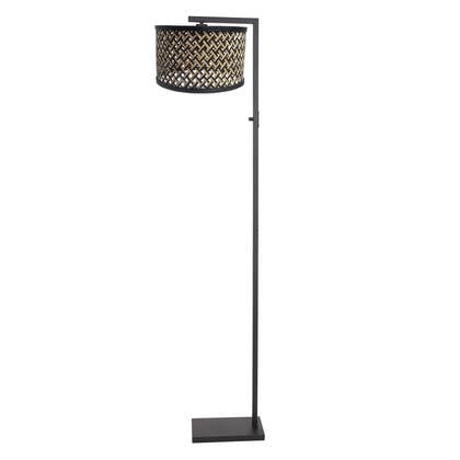 Steinhauer - vloerlamp - Stang - zwart - bamboe metaal - schemerlamp