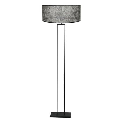 Steinhauer - vloerlamp - Stang - zwart - metaal stof - Ø 50cm - E27 -