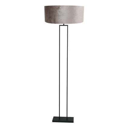 Steinhauer - vloerlamp - Stang - zwart - metaal velours stof - Ø 50cm