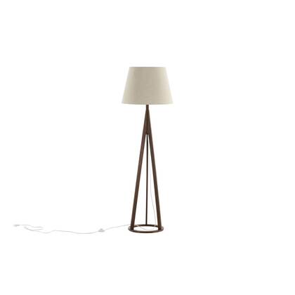 Svea - Nala vloerlamp - 160 cm - linnen - espresso