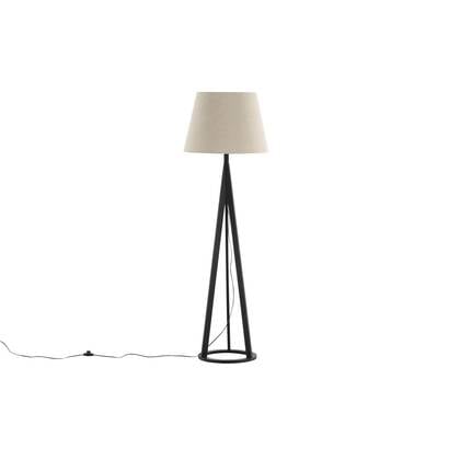 Svea - Nala vloerlamp - 160 cm - linnen - zwart