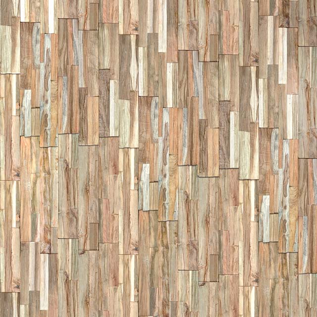 Houtstrips 3D Teakhout Madini 50x18cm - Afbeelding 2