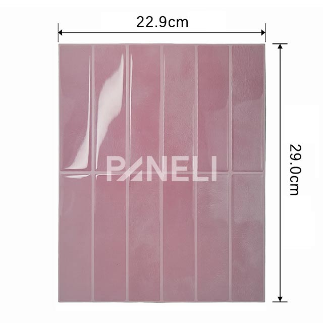 Tegelsticker Roze Langwerpig - 29 cm x 22.9 cm x 0.11 cm | 0.07 kg | Paneli zelfklevende steenstrips - Afbeelding 3