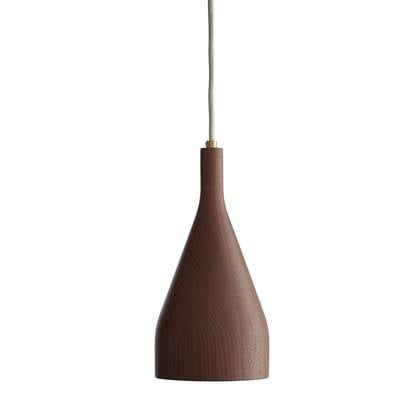 Timber hanglamp small Ø6.8 messing walnoot