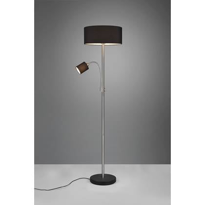 Trio Motel Vloerlamp Nikkel excl. 1x E27 excl. 1xE14