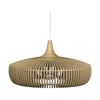 Umage Clava Dine Wood houten hanglamp naturel - met koordset wit - Ø