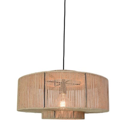 Urban Interiors Hanglamp Drum Ø50x 25cm. jute