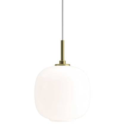 VL 45 Radiohus hanglamp Ø175 Brass|Glossy Opal White