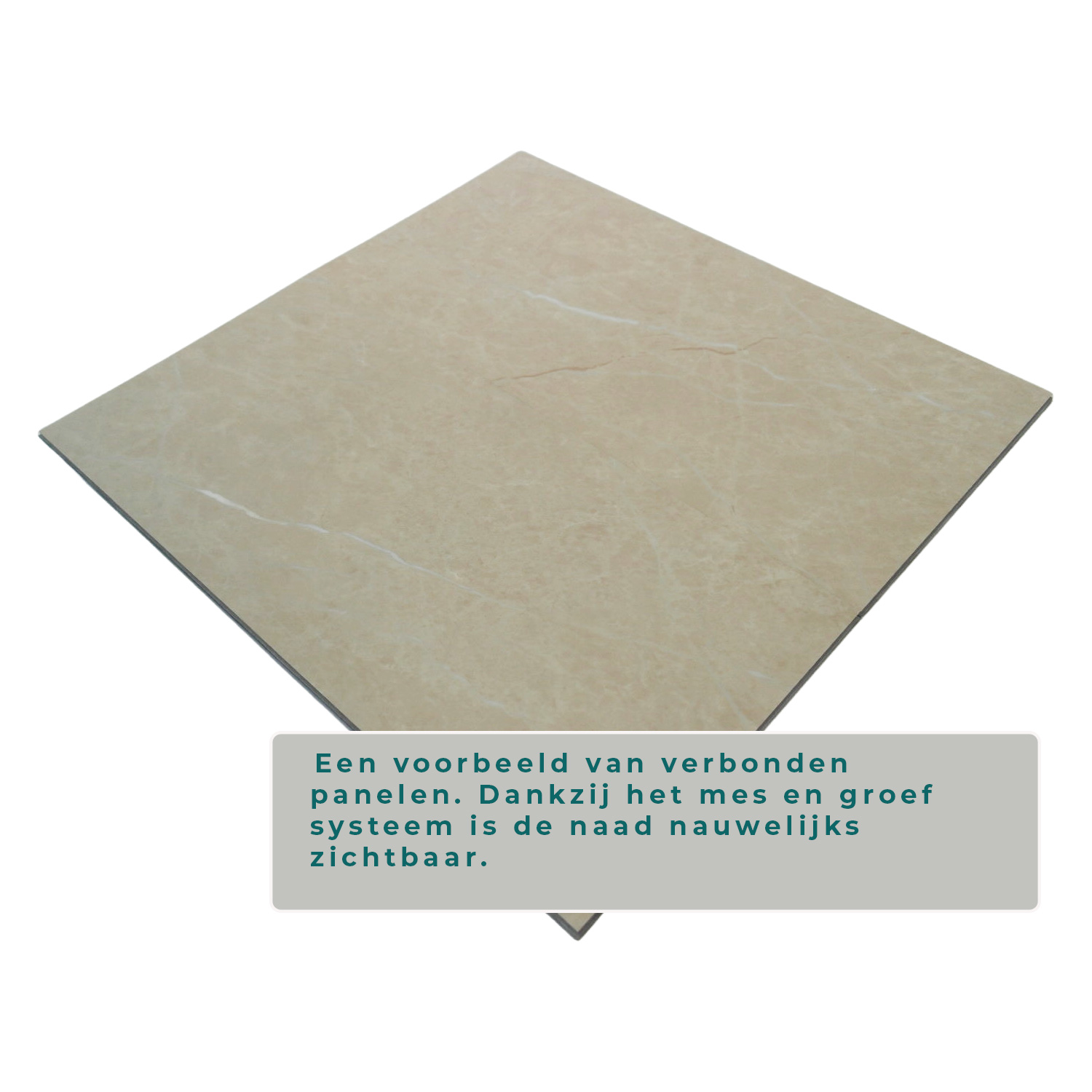 SPC Wandpaneel MAT Beton Sand Grijs - mes&groef 60x30cm | Badkamer Wandpanelen