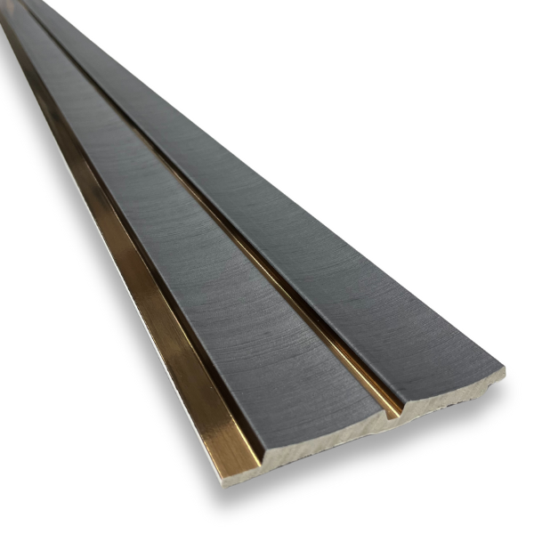 Wandpaneel Grace Antraciet 260x12cm - 260 cm x 12 cm x 1.2 cm | 1.2 kg | Paneli akoestische wandpanelen - AKU Wandpanelen - Afbeelding 2