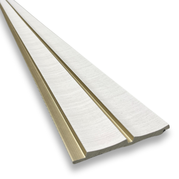 Wandpaneel Grace Wit 260x12cm - 260 cm x 12 cm x 1.2 cm | 1.2 kg | Paneli akoestische wandpanelen - AKU Wandpanelen - Afbeelding 2