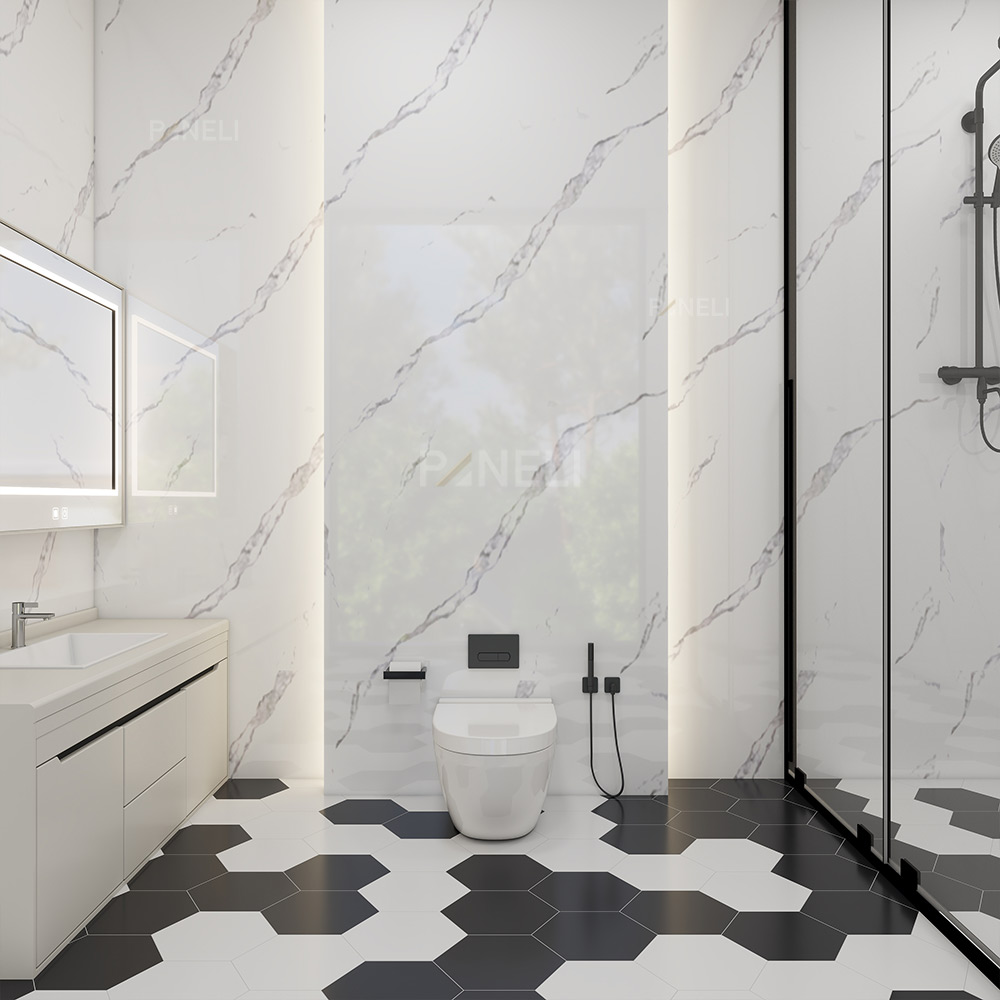 PVC Marmer Wit Glans Bianco Calacata 260x122x0,3cm