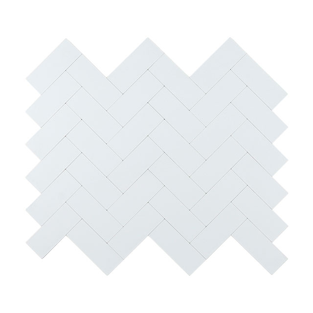 Zelfklevend Mozaïek Visgraat Wit - 25.5 cm x 31.8 cm x 0.40 cm | 0.5 kg | Paneli zelfklevende steenstrips - Afbeelding 2