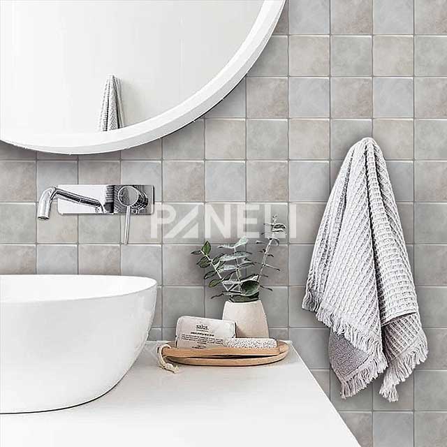 Tegelsticker Vierkant Beige - 23 cm x 23 cm x 0.11 cm | 0.07 kg | Paneli zelfklevende steenstrips - Afbeelding 3