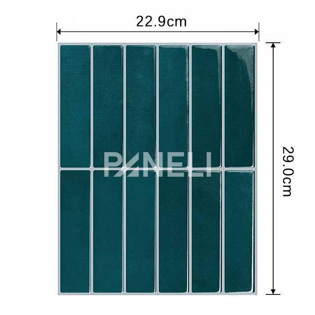 Tegelsticker Turquoise Langwerpig - 29 cm x 22.9 cm x 0.11 cm | 0.07 kg | Paneli zelfklevende steenstrips