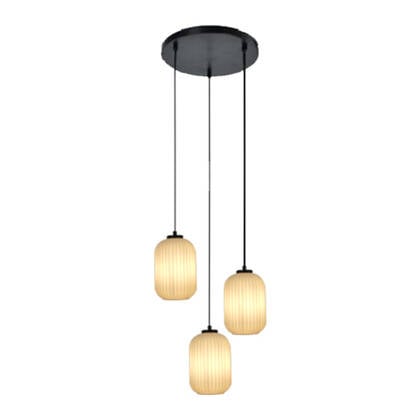 by fonQ Ribba Hanglamp - 3 Lichts - Opaalglas