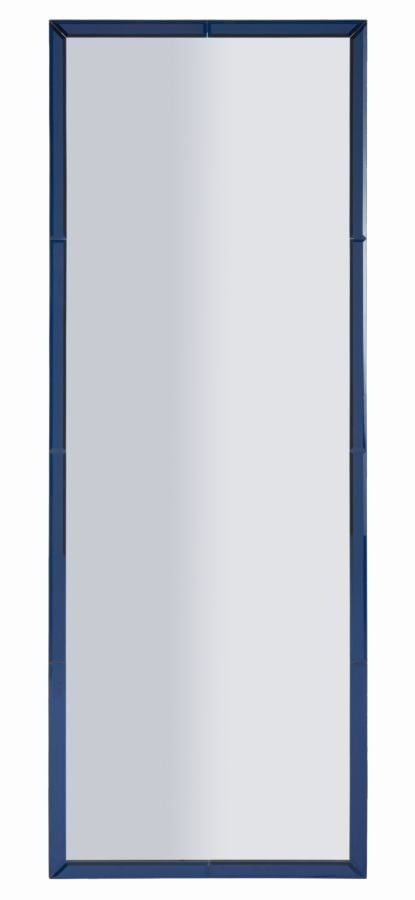 BERLIJN BLAUWE WANDSPIEGEL CM 55X2X150 ( BINNENSPIEGEL AFMETING 49X143