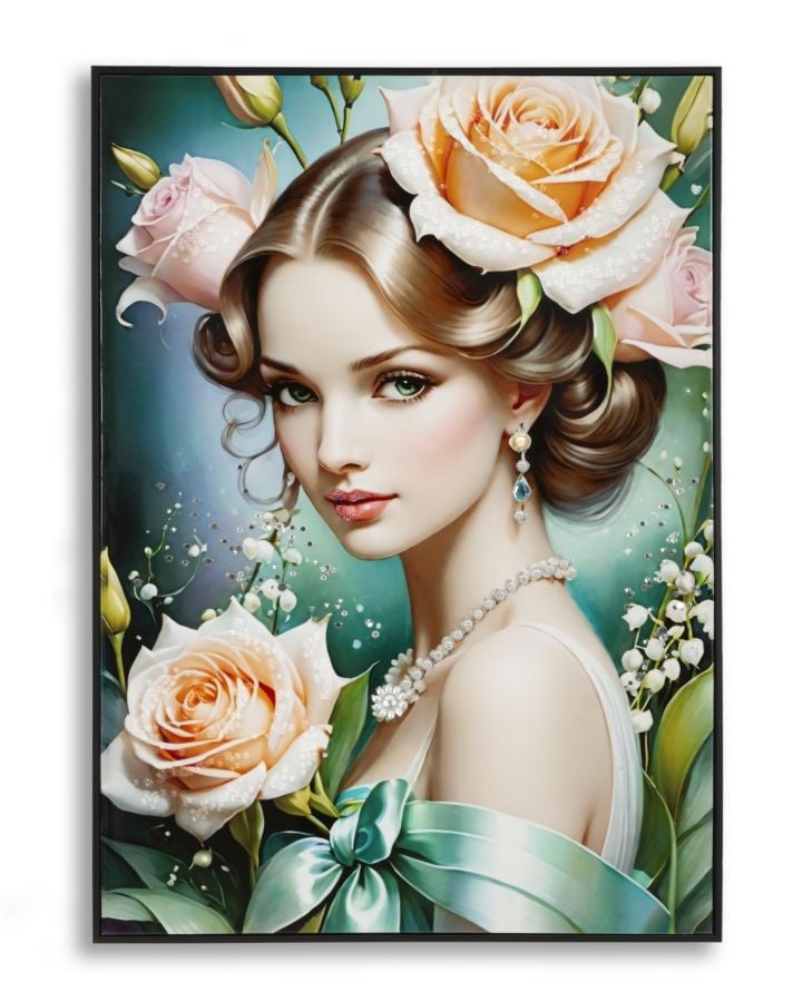 FANTASIE GELAKT CANVAS MET FRAME -B- CM 72X4X102