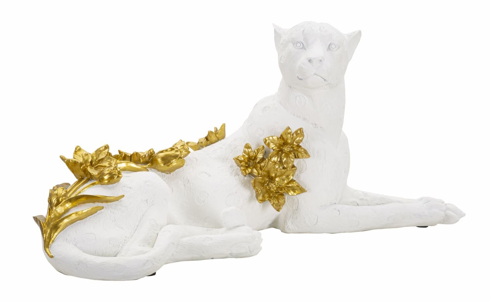 LUIPAARD WIT/GOUD CM 53X21