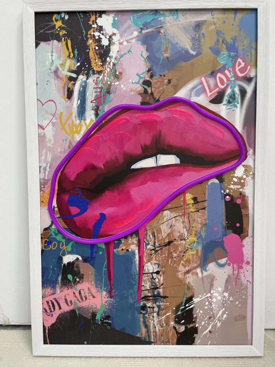 Neon Art Lips