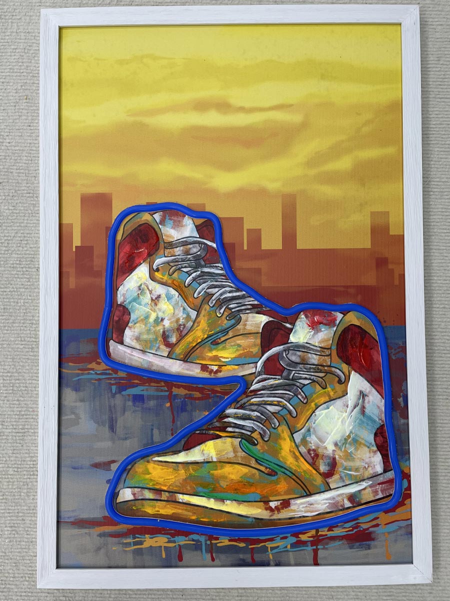 Neon Art Shoe Art