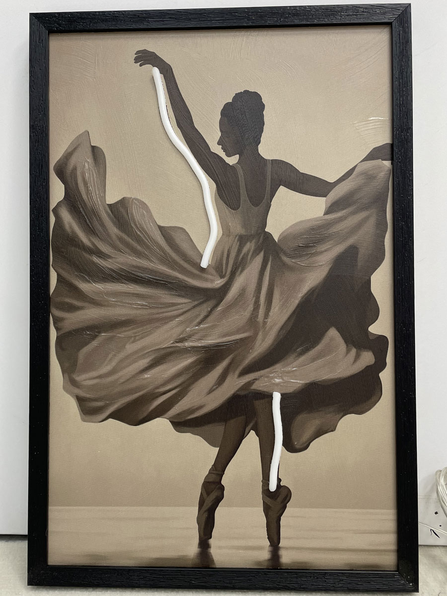 Neon Art Woman Dancing Energy