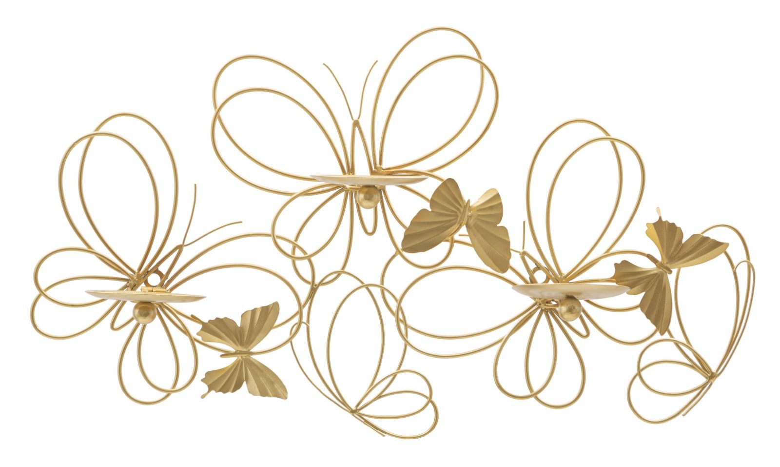 WAND KANDELAAR VLINDERS CM 61X12X34