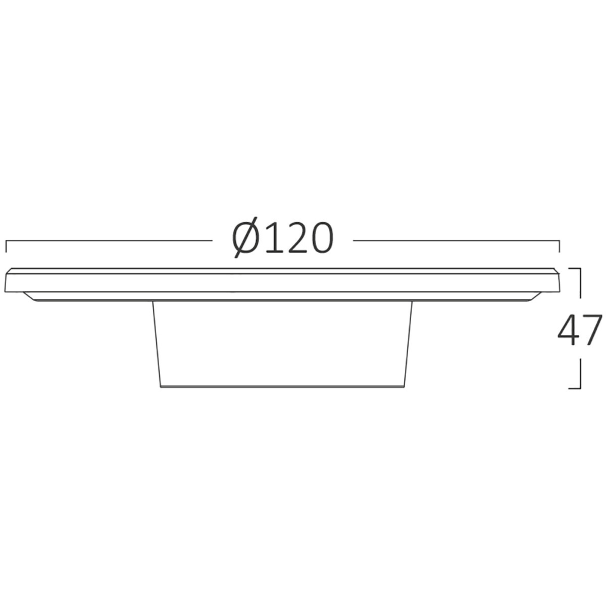 LED Wandlamp Brinton Plinto - Zwart 12x4,7cm