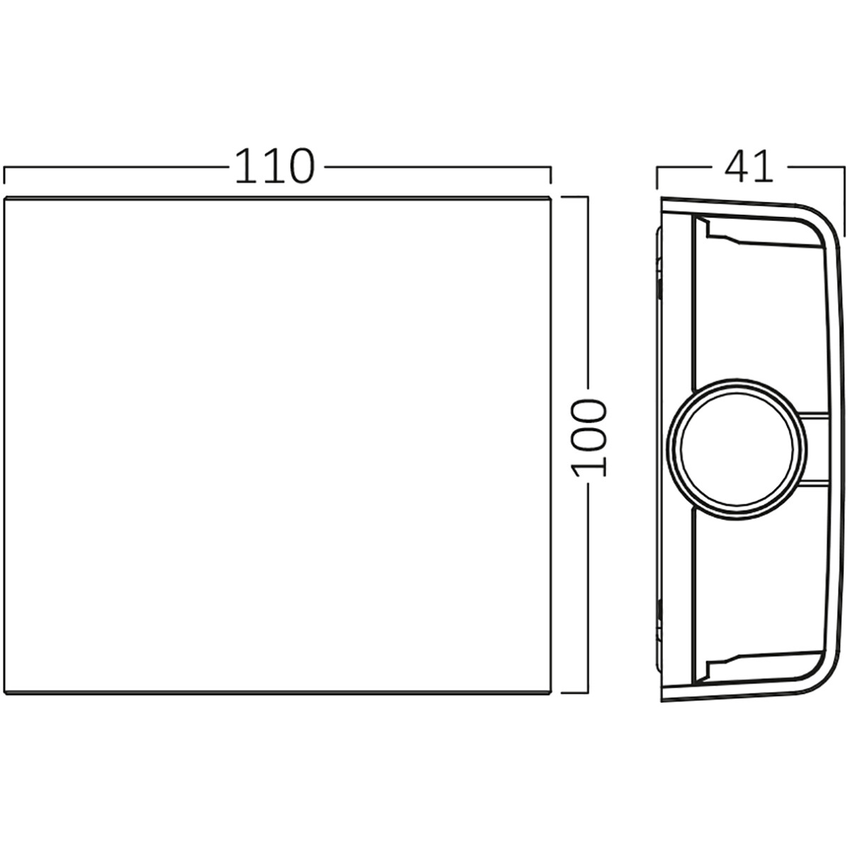 LED Wandlamp Brinton Victo - Wit 2W 11x10cm