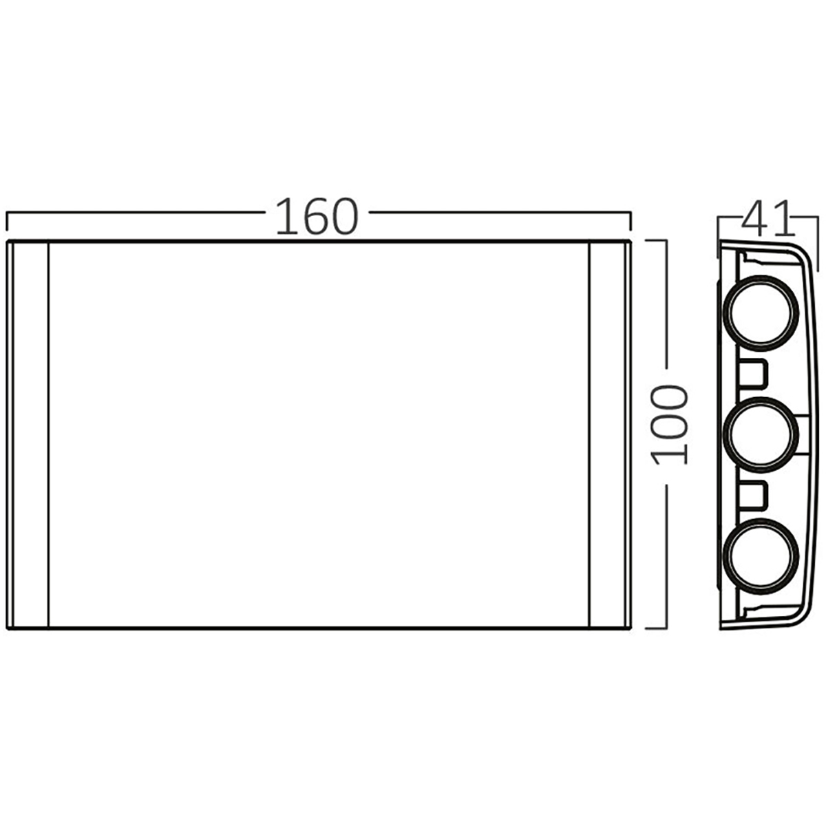 LED Wandlamp Brinton Victo - Wit 6W 16x10cm