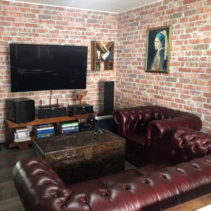 3D Wandpaneel EPS Licht Rood L1902 100x50x2cm | Paneli 3d wandpanelen