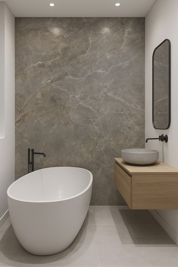 SPC Marmer Wandpaneel MAT Grigio Terra Lucente 260x122x0.3cm