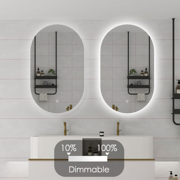 Badkamerspiegel Lina Ovaal 80x40CM | LED | Condensvrij