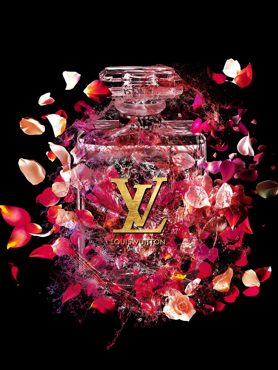 Glasschilderij LV Roses 80x60cm